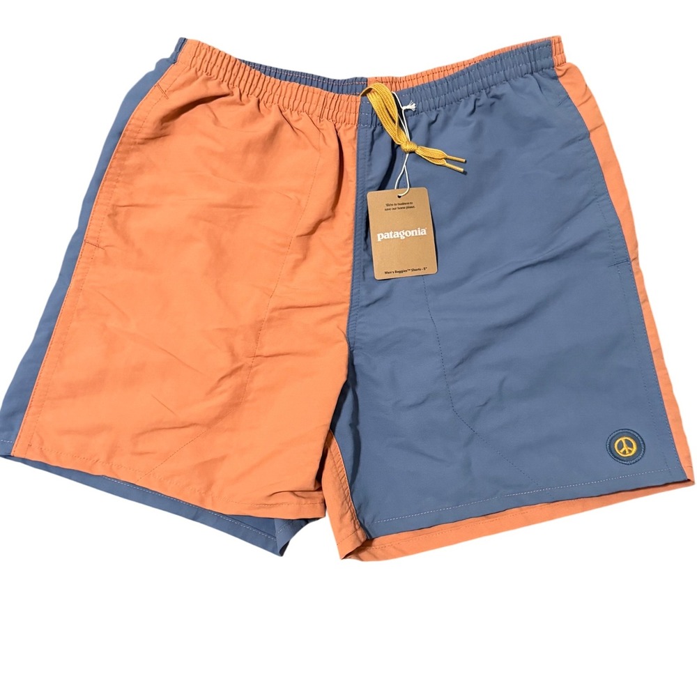 Patagonia Men's Two-Tone Orange and Blue Swim Trunks